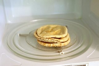 Microwaved Pita Bread